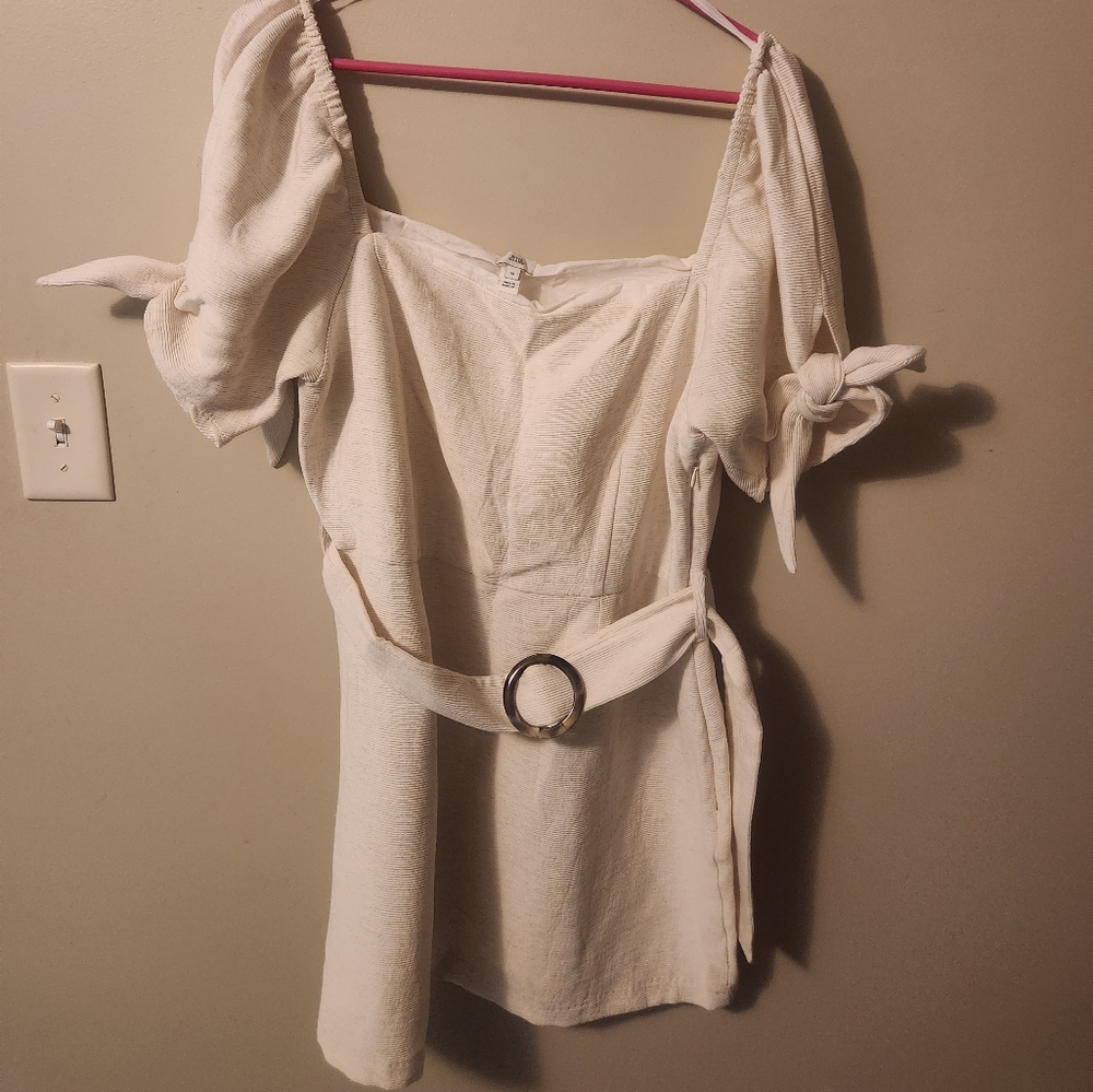 River Island Cream Mini Dress